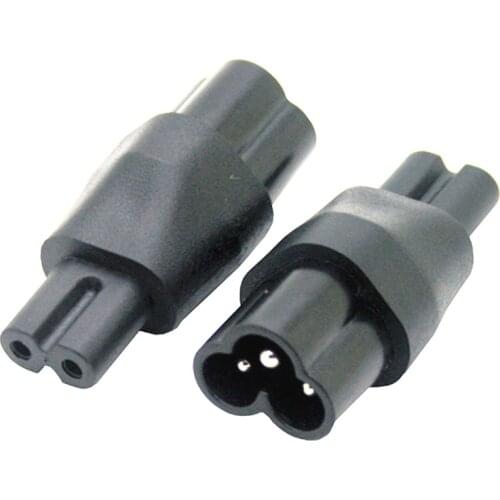 IEC 3Pin Female to 2Pin Male IEC 320 C6 to C8 power adapter, IEC 320 C7 to C5 2 pin female power adapter