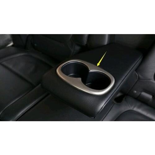 Accessories fit for Mitsubishi outlander chrome cupholder frame panel cover trim center console garnish