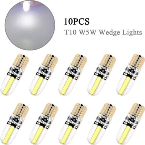 Car LED Lamp Cob W5w T10 Side Lamp Silicone Short Crystal Lamp T10 Cob Silicone Lamp / Side Turn Signal / License Plate Lamp
