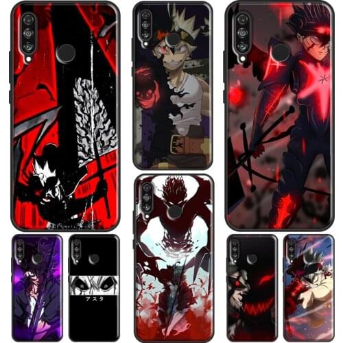 Black Clover Asta Anime Silicone Case For Huawei P30 P40 P20 Lite Mate 10 20 Pro P Smart 2019 Z 2021 Phone Cover