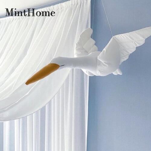 INS childrens doll cartoon swan fabric ornament pillow Nordic childrens room decoration