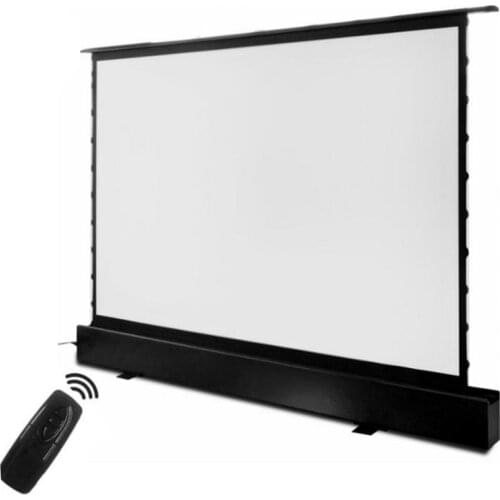 DLMW-H 16:9 Portable Floor Rising Pull up Remote Control Electric/Motorized Projector/Projection Screen for 4K Home Theater