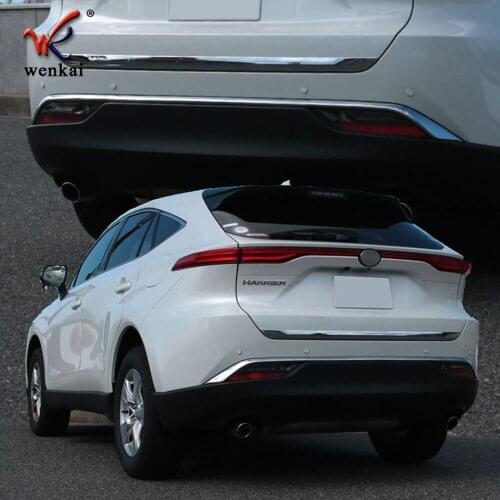 For Toyota Harrier Lift Gate Luggage Door Garnish Trim Sticker Car Accessories ABS Chrome