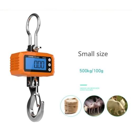 SF-923 Electronic Crane Scale 500kg 1 Ton Hanging Scale Stainless Steel Hook Portable Digital Electronic Steelyard Hook