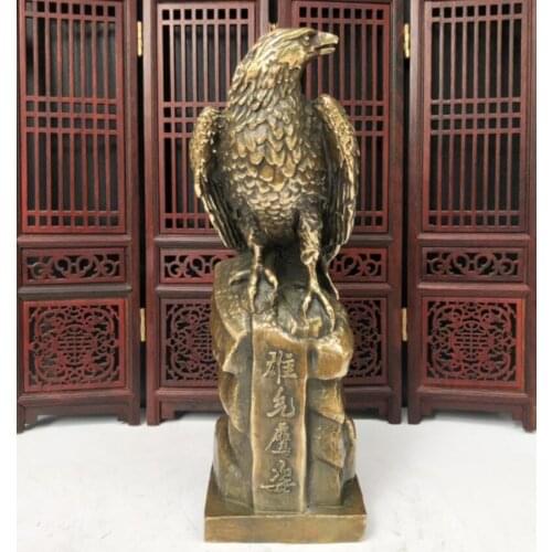 China brass archaize male eagle crafts statue