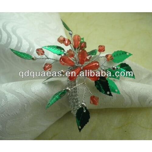 Napkin rings acrylic flower, napkin holder for wedding