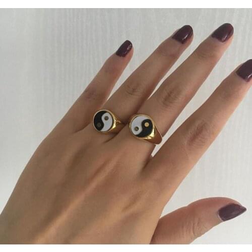 Personalized Customize Rings 18k gold plated stainless steel Ring statement Chunky Rings Jewelry Gifts for women