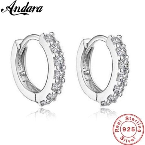 Fashion Jewelry 925 Sterling Silver Earrings Inlaid Zircon Earrings Woman Jewelry Gift Engagement Wedding