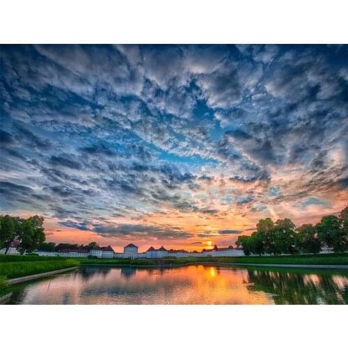 Scenery Landscape DIY 11CT Embroidery Cross Stitch Kits Needlework Craft Set Printed Canvas Cotton Thread Home Design