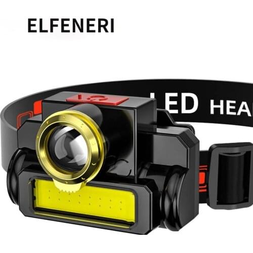 LED Headlamp Rechargeable Strong Light Super Bright Head-Mounted Head Lamp Outdoor Head Band with Lights Fishing Headlight