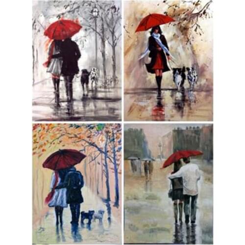 NEW Arrival DIY Diamond Painting Couple and dog Pattern Home Decor Full Round Diamond Embroidery mosaic painting RT2025