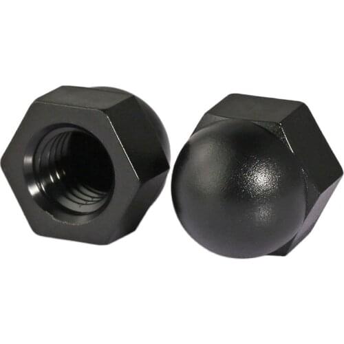 Spot wholesale black white nylon plastic ball nut cap nut M3-M12 20PCS