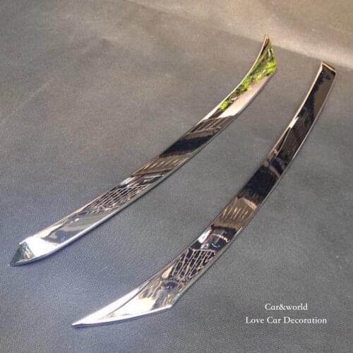 For Nissan X-Trail XTrail Rogue T32 Headlights Eyebrow Cover Front Lights Trim ABS Chrome 2014 to 2016 Car-Styling Accessories