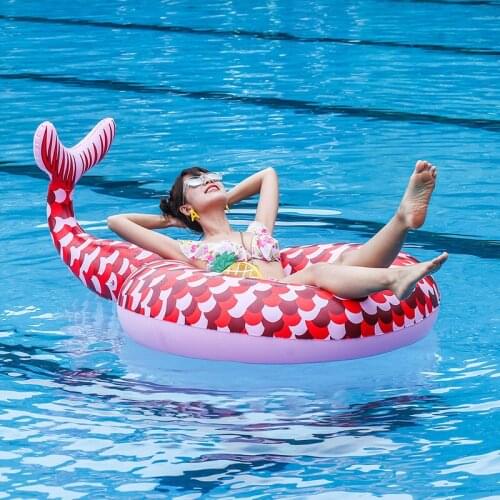 Swimming ring water games Thicken PVC armpit rings Adult swimming ring with inflatable fish tail