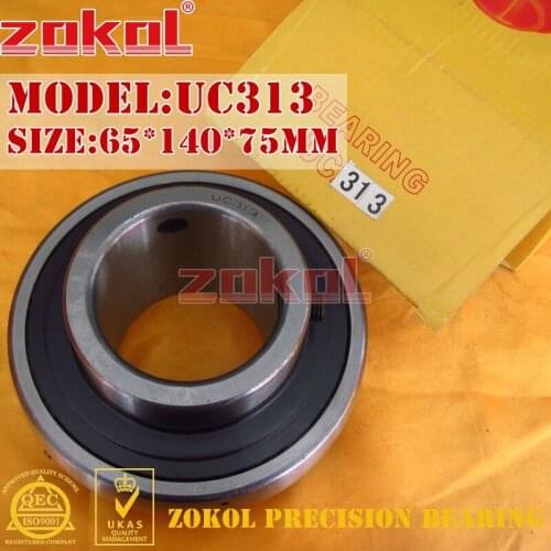 ZOKOL bearing UC313 90613 Pillow Block Ball Bearing 65*140*75mm
