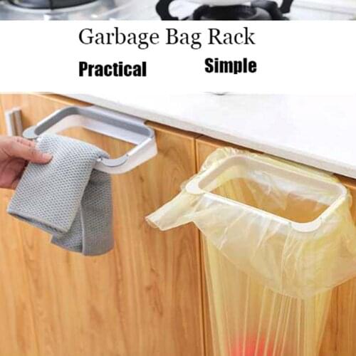 Panda Kitchen Rack Hanging Garbage Bag Bracket Household Cabinet Door Rag Hanging Trash Rubbish Bag Holder Kitchen Storage Tools