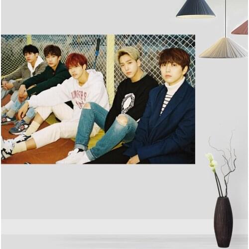 Custom Kpop Star B1A4 Posters Print Wall Picture FOR Living Room Decoration Silk Fabric Good Quality Wall Decor poster