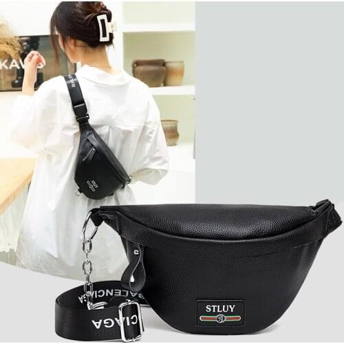 Casual High Quality 100% cowhide Waist Bags For Women 2021 Zipper Shoulder Messenger Bag Lady Chest Crossbody Women Handbags