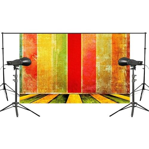 Multi Colored Photography Background Bright Pictures Wood Board Background Studio Props Wall 150x220cm