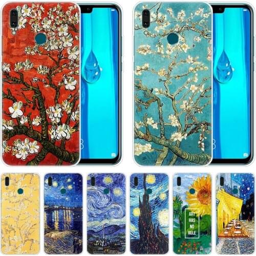 Silicone Case Van Gogh starry night painting for Huawei Mate 30 20 Lite 10 Pro Y5 Y6 Y7 Pro 2019 Y9 Prime 2019 2018 Y6 Pro 2017