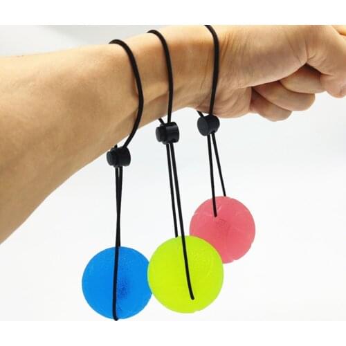 Silicone Grip Ball Hand Finger Strength Exercise Stress Relief Massage Rope Toy Hand Therapy Balls Fitness Recovery Trainer