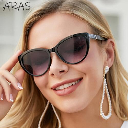 Vintage Cateye Womens Sunglass New Retro Fashion Classic Plaid Sun Glasses 2021 Luxury Brand Designer Colorful Eyewear For Lady