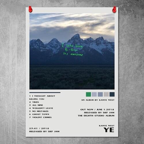 Modern Canvas Poster KANYEWEST The Album Cover Wall Art Painting Nordic Posters and Prints Wall Pictures for Home Decor No Frame