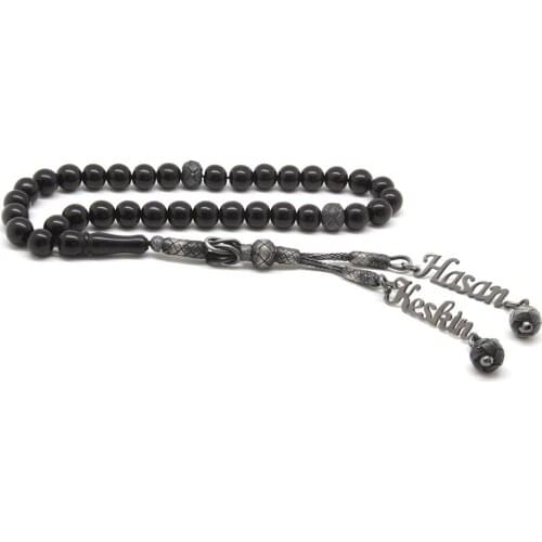 Tesbihane 1000 Sterling Silver Kazaz Tassels Sphere Cut Name Written Russian Oltu Rosary