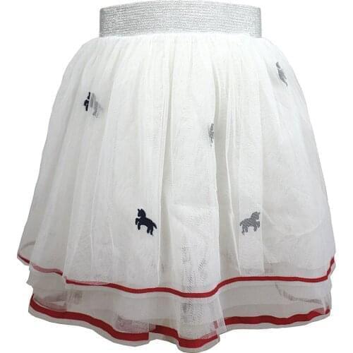 Baby Girls Tutu Skirt Fluffy Girls Skirts Children Short Pompom Mini Skirts Children Clothing Mesh Princess Skirt 6Y 7Y 4D0666