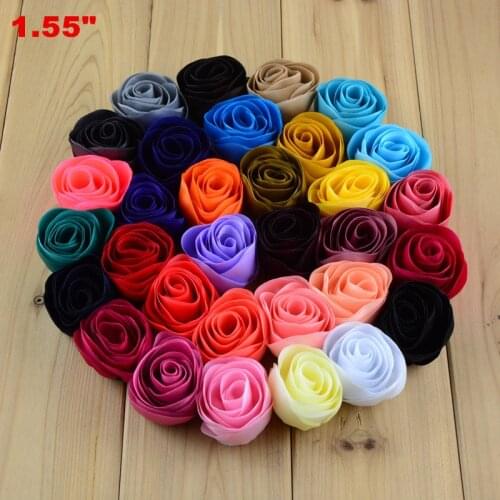 Yundfly 10pcs 4CM Cute Multi Layers Tulips Flowers Flat Back For Baby Girls Headband DIY Garments Hair Decorative Crafts