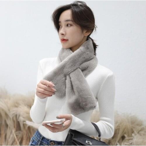 Crown velvet grade mink fur scarf whole woman warm double-sided bib leather hair