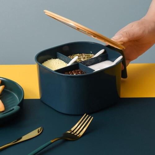 1pcs Spice Jar Seasoning Box Kitchen Spice Storage Bottle Jars Transparent PP Salt Pepper Cumin Powder Box Tool