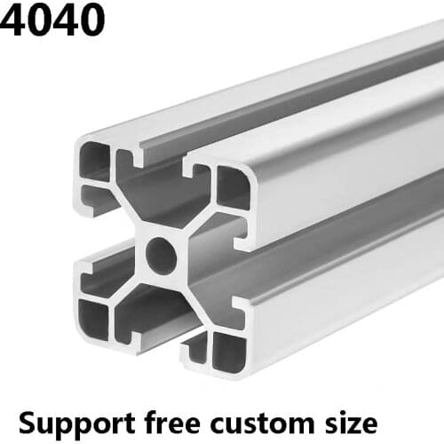 1PCS BLACK 4040 European Standard Anodized Aluminum Profile Extrusion 100-800mm Length Linear Rail for CNC 3D Printer CNC