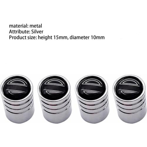 4Pcs Tire Valve Universal High Durability Weather-resistant Silver Color Metal Air Valve Caps for Toyota Accessories
