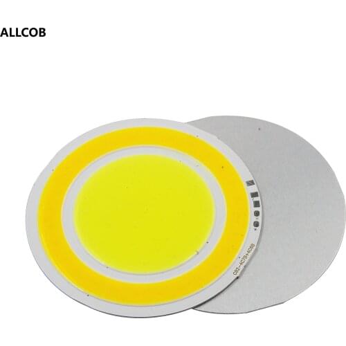 Allcob manufacturer hot sale 82mm Round double color LED COB 12V DC 4W 0.5A White Warm White LED FLIP Chip For Light Source