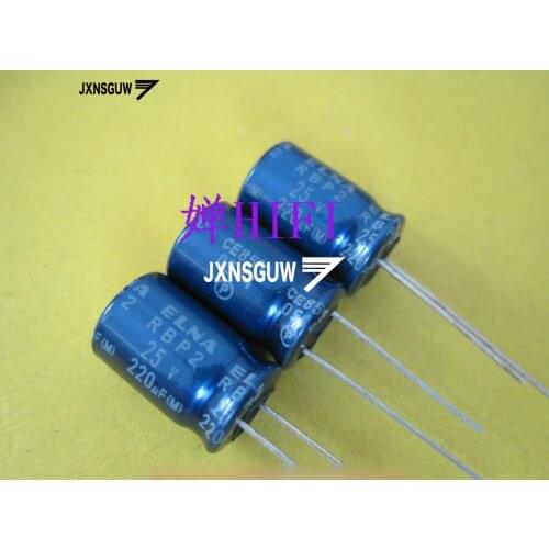 10PCS ELNA BP 25V220UF 10X16MM blue robe Aluminum electrolytic capacitor 220uF/25V CE-BP 220UF 25V