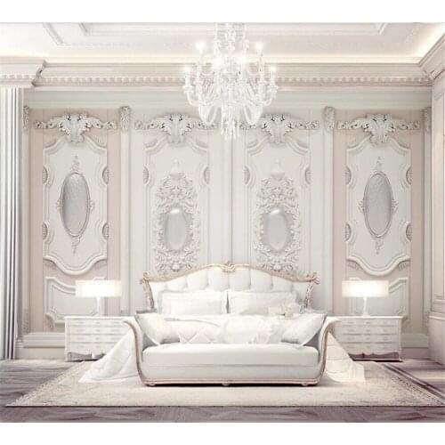 Beibehang Customized wallpaper beautiful 3d three-dimensional relief plaster carving Jane European home TV background wall