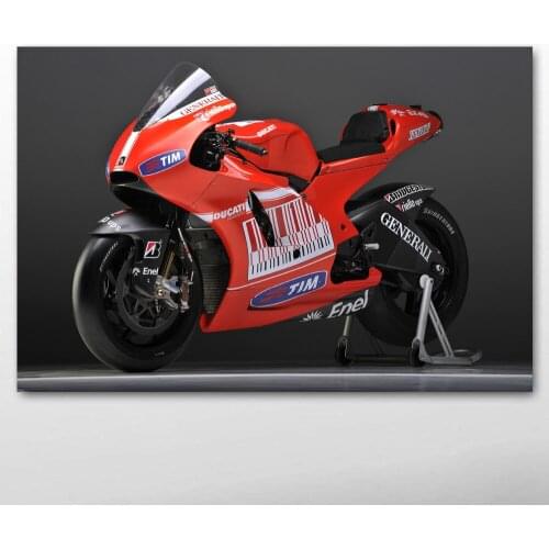 Ducati Desmosedici GP10 motorcycles races Sport Bike Canvas Posters and Prints Wall Art Painting For Living Room Decor
