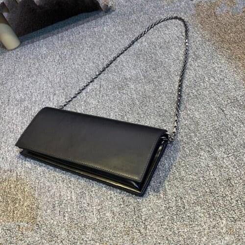 Elegant Classic Banquet Small Black Flap Clutch Bag Women Crossbody Chain Leather Bags 2020 Female Retro Shoulder Tote Handbag