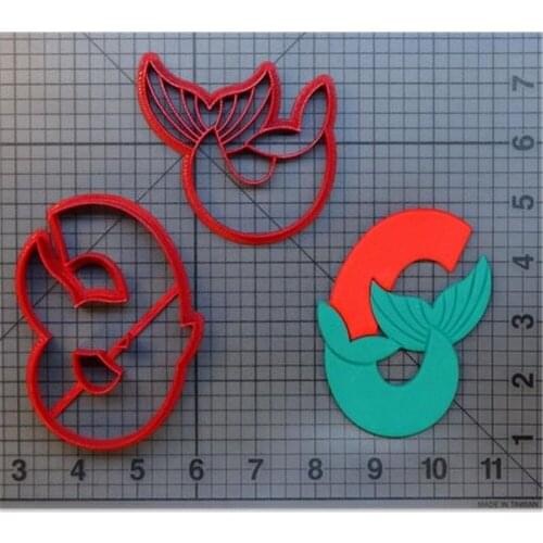 Cookie Moulds Cookie Cutter Pastry Mold Patisserie Christmas Pastry Mold Cake Decorating Tools Kitchenware Mermaid Number 6