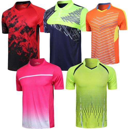 Tennis Tshirts men’s , Top Tee Tennis Women’s , Jersey Badminton Girl wear , Kits Table Tennis, Kids Ping Pong Shirt Size XS-4XL