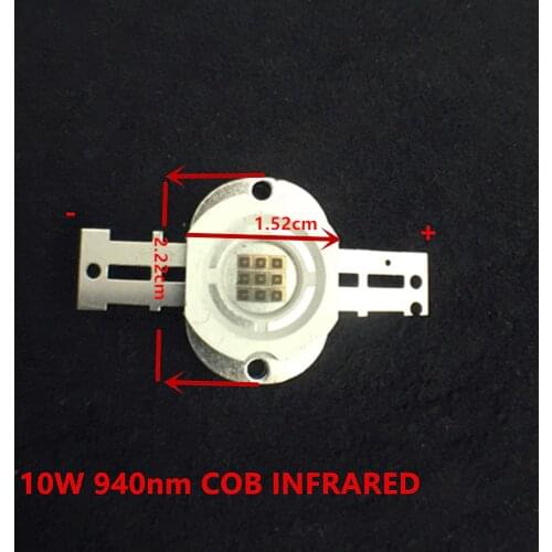10W Infrared Emitting IR led High Power 940nm COB IR Array Infrared Lamp Invisible IR LED For Computer & Office 10 Chips in One