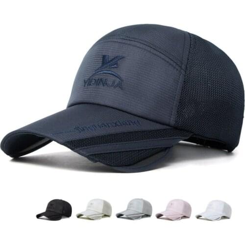 Men Summer Breathable Mesh Sports Caps Unisex Adjustable Baseball Cap Women Outdoor Casual Cotton Sun Hat Students Peaked Caps