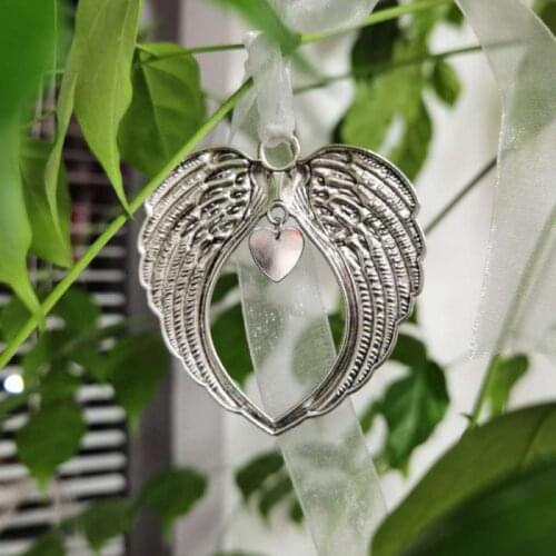 A Piece Of My Heart Is In Heaven Angel Heart Mom Memorial Xams Ornament Pendant Christmas Tree Home Decoration Keepsake Gift