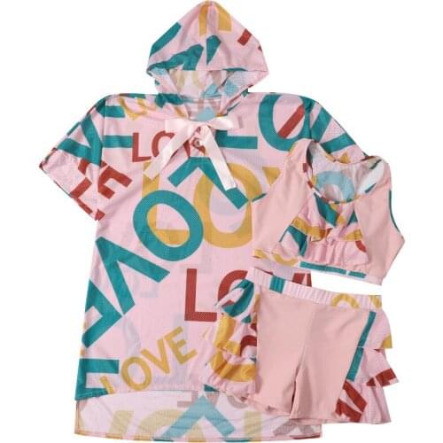 2021 New 2XL-6XL Swimming Suits for Women Three Pieces Bikini Swimsuits Female Sexy Plus Size High Waist Swimwear with Cover Up