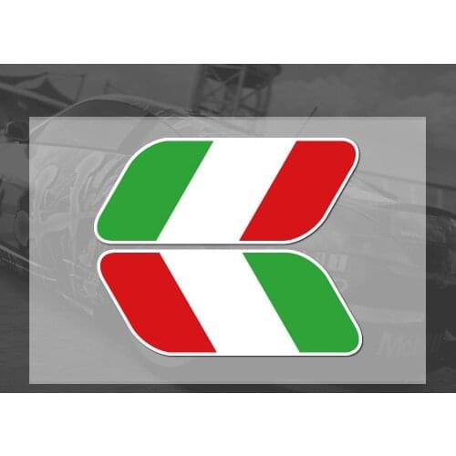 NEW 2pcs Italian Italy Flag Stickers Fender Badge Emblems Decal Decor motorcycle car styling For Ferrari Fiat VW Golf skoda
