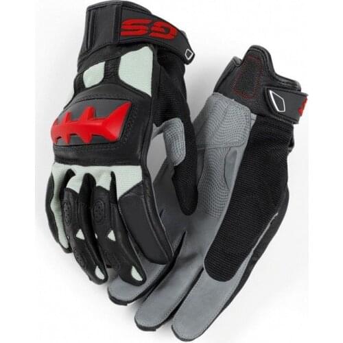Motocross Dirt Bike GS Racing Gloves for BMW Motorrad Team Black Red Motorbike Leather Gloves