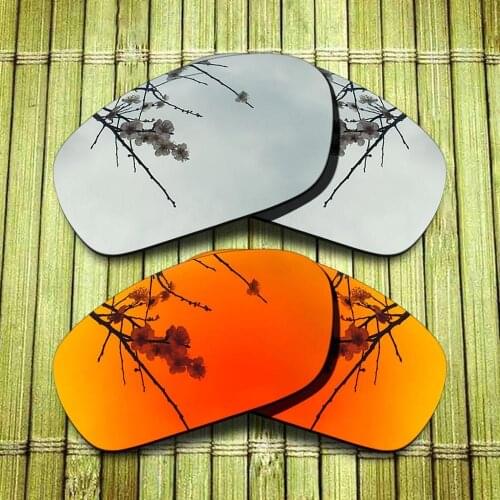 Polarized Replacement Lense For-Oakley Jawbone Sunglasses Frame True Color Mirrored Coating - Chrome&Red Combine Options