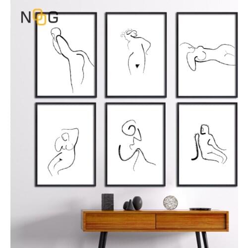 NOOG Sexy Women Body Posters And Print Modern Canvas Painting Abstract Minimalist Wall Art For Nordic Girl Bedroom Home Decor