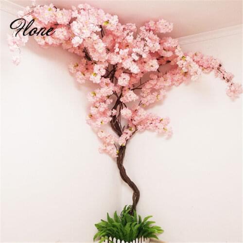 【Cheapest】20PCS Cherry Blossom Flower Branch High Quality Lifelike Fake Flower DIY Home Party Decoration Wedding Arch Decorate